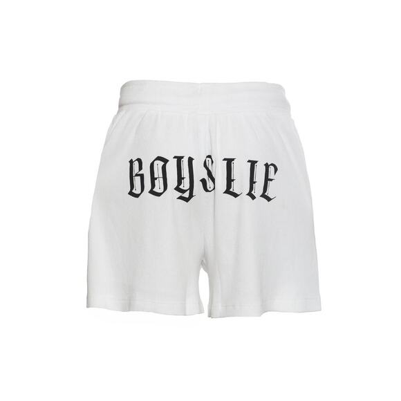 Boys Lie Rebel Drawstring White Shorts – Size Medium Loungewear Comfy Edgy Short - Picture 2 of 15
